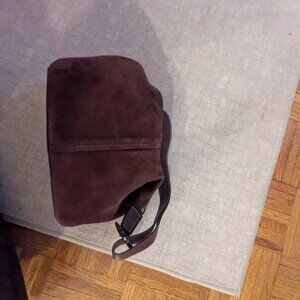 Coach factory brown suede hobo bag